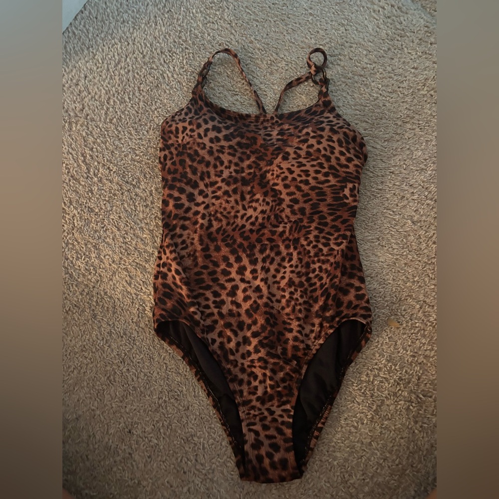 Leopard Print One-Piece Swimsuit